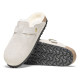 Birkenstock Suede Leather Boston Shearling